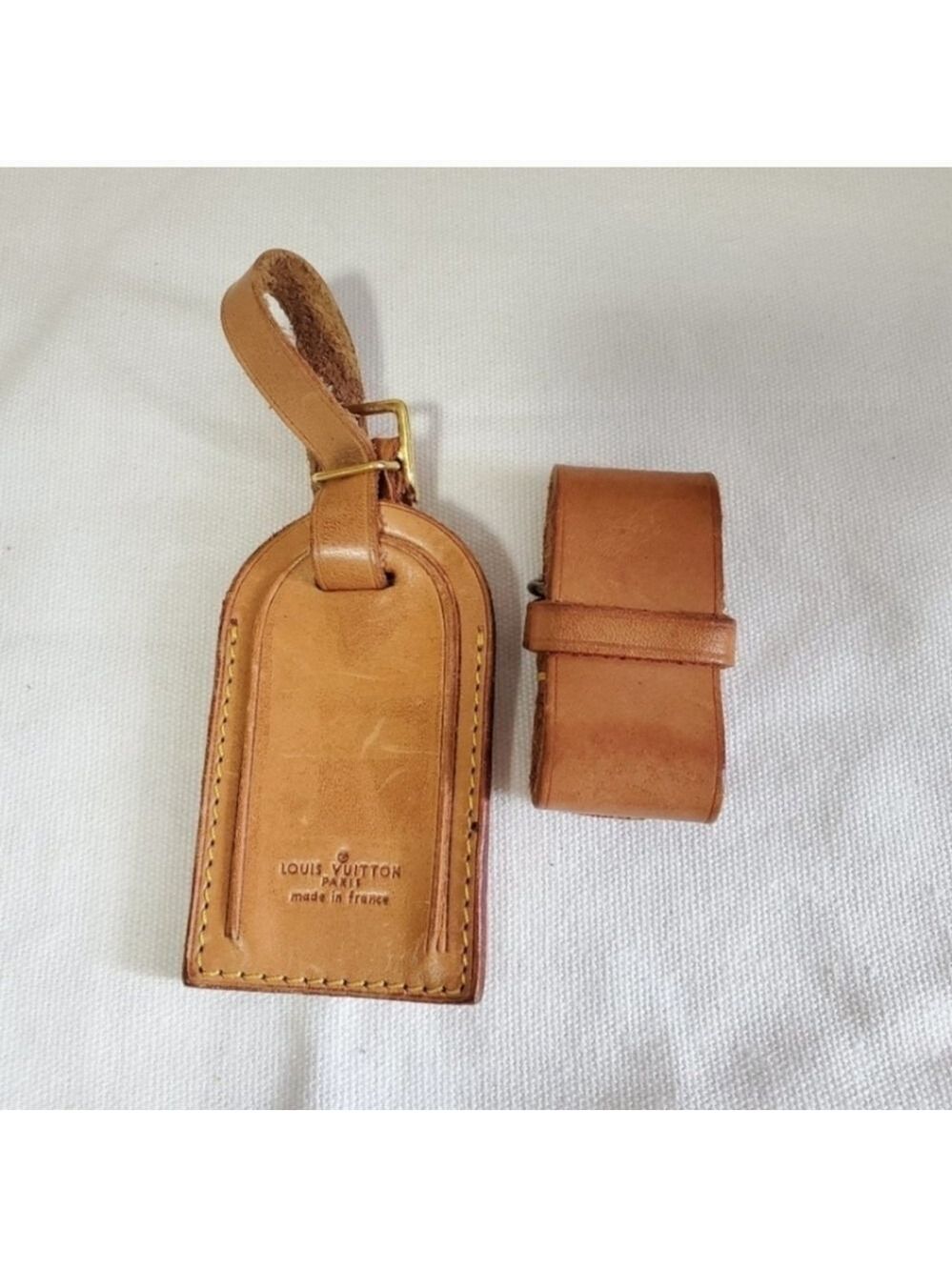Louis VUITTON Vachetta Leather Bag Tag - Picture 3 of 6